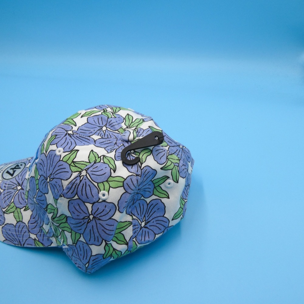 '47 Brand Cap Women One Size Clean Up Auburn Tigers Floral Blue Cotton Hat - Picture 4 of 8